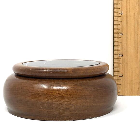 Agate Stone Hand Crafted Wood Trinket Stash Box Inlay Lid Artisan Made in Brazil - Picture 9 of 10